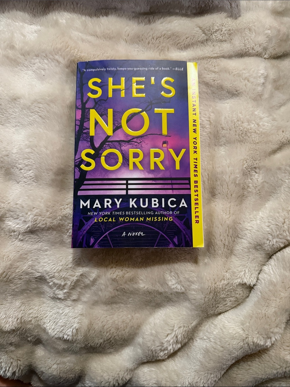 She's Not Sorry by Mary Kubica - Purple & Yellow Paperback